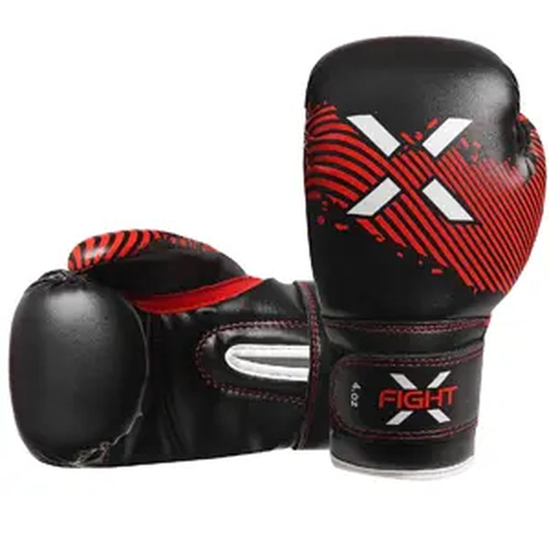 Fightx Boxing Gloves for Kids & Children - Kick Boxing, Muay Thai and MMA - Beginners Heavy Bag Gloves for Heavy Boxing Punching Bag - 4 and 6 Oz