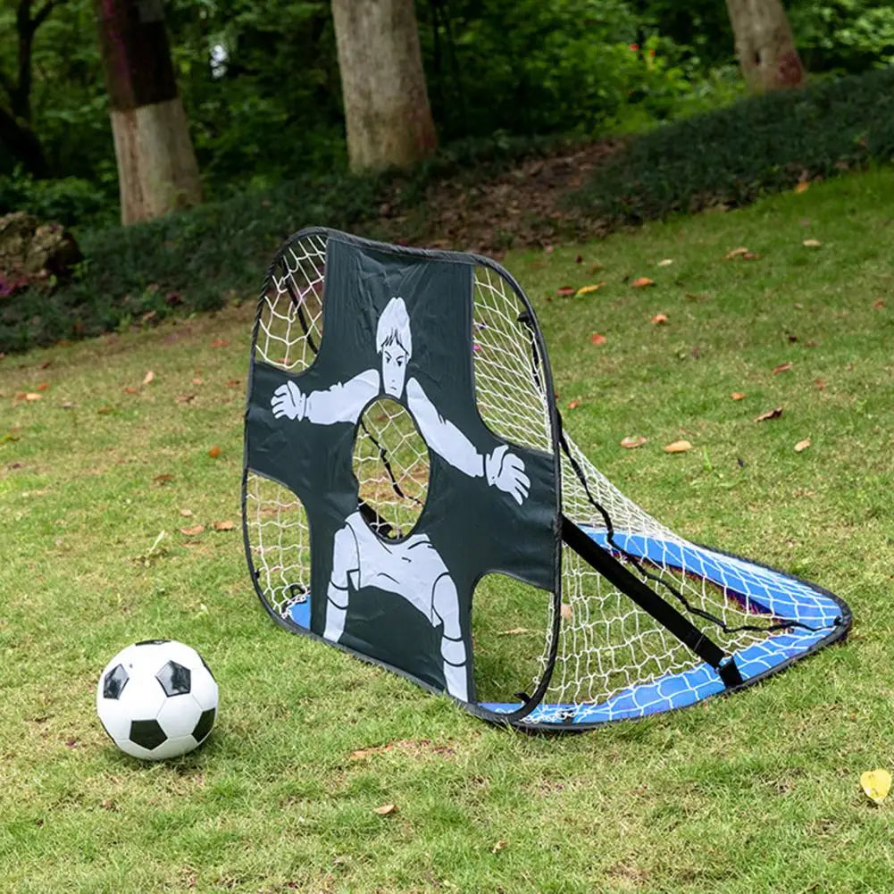 Children Soccer Goal Foldable Kids Adult Soccer Games Goal Outdoor Indoor Football Soccer Goal Post Net Set Soccer Training Tool