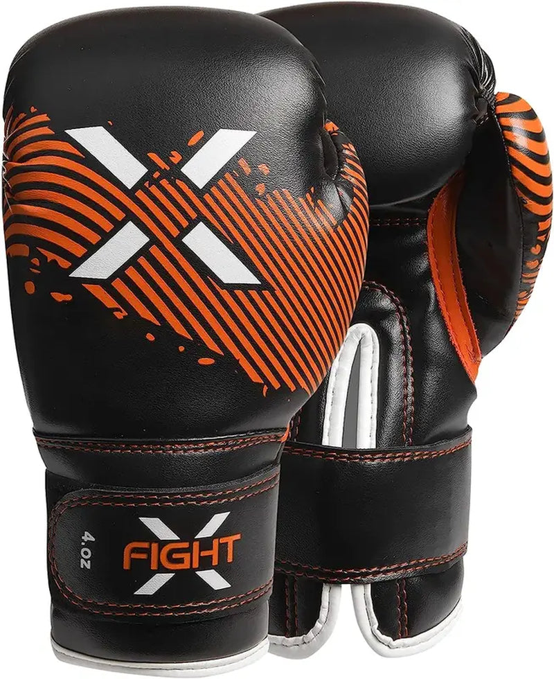 Fightx Boxing Gloves for Kids & Children - Kick Boxing, Muay Thai and MMA - Beginners Heavy Bag Gloves for Heavy Boxing Punching Bag - 4 and 6 Oz