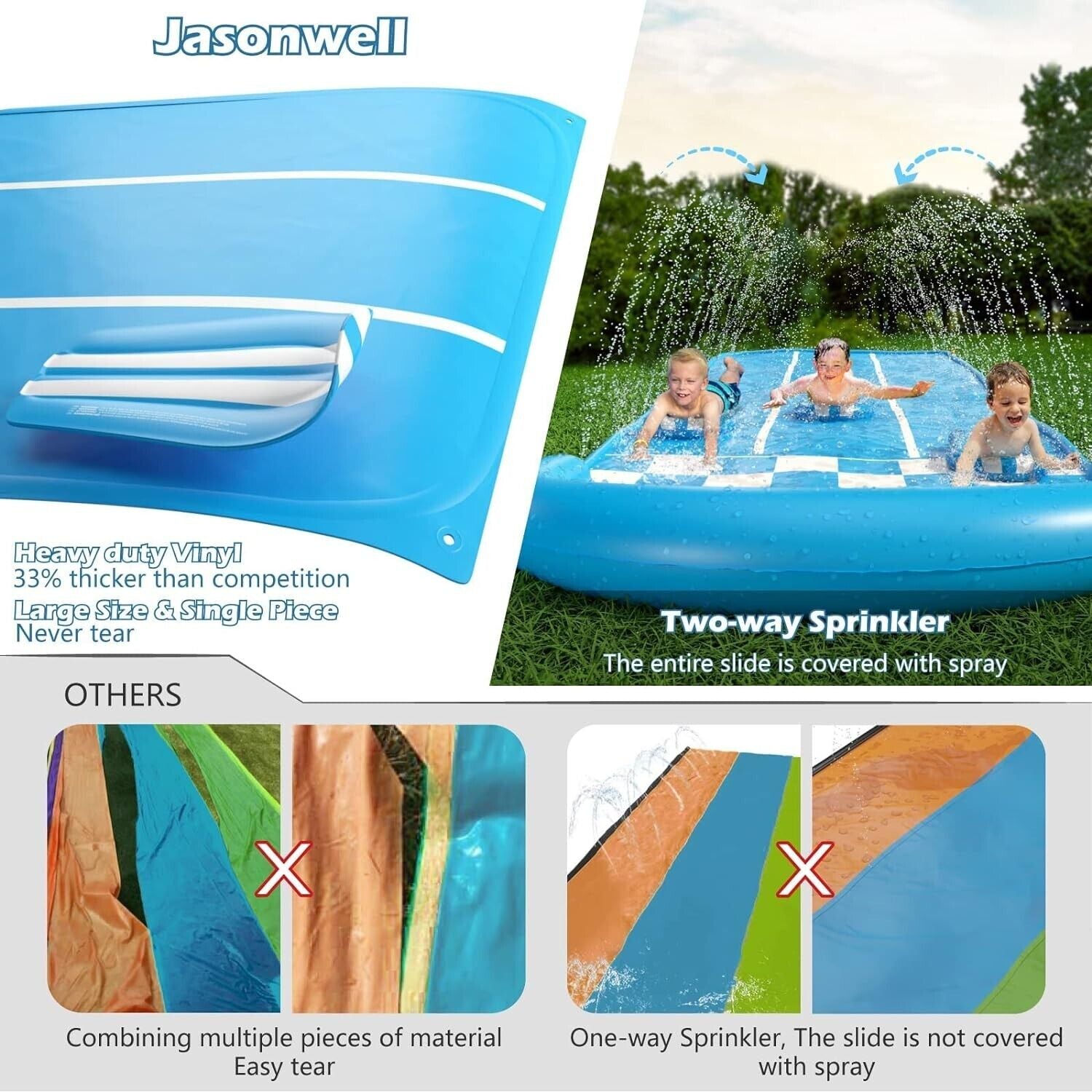  - Water Slide Slip Toy Slide for Kids...